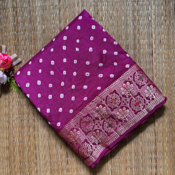 Purple Bandhani