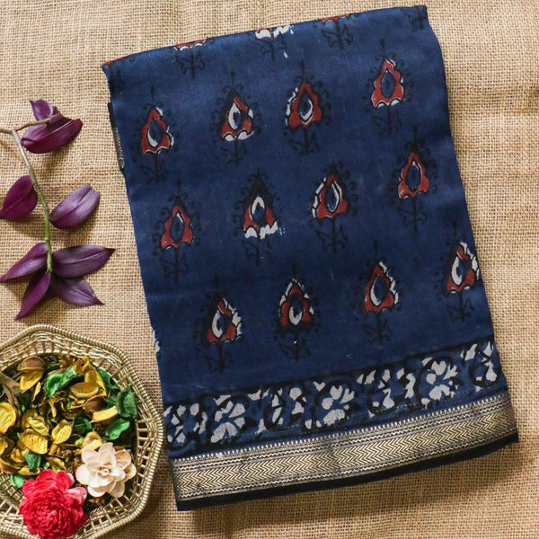 Blue Maheswari Silk Saree