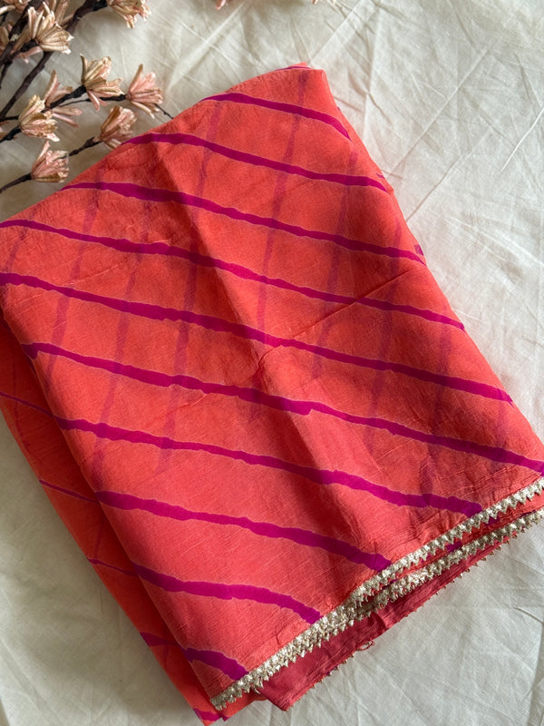 Pink & Orange leheriya